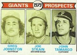 1979 Topps Baseball Cards      726     Greg Johnston/Joe Strain/John Tamargo RC